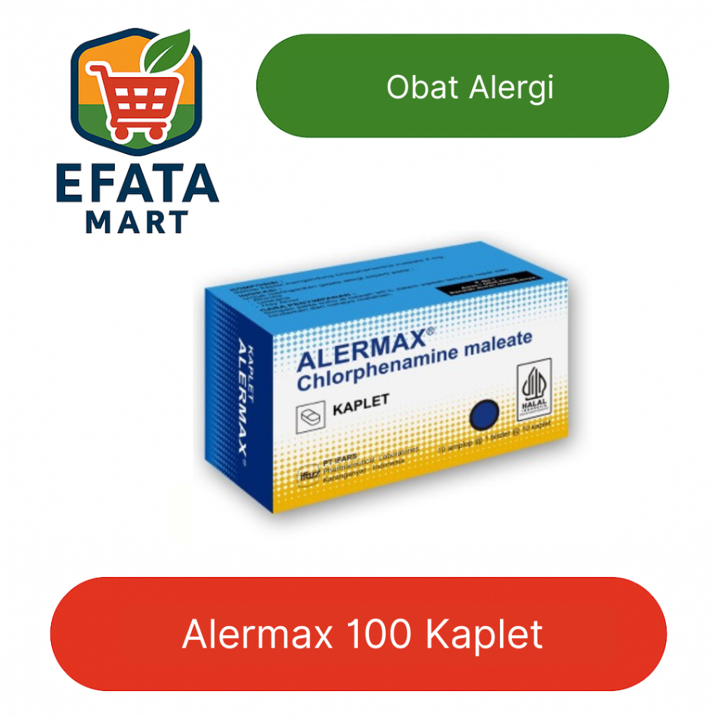 Alermax CTM 4 mg Box 100 Tablet - Obat Gatal Alergi