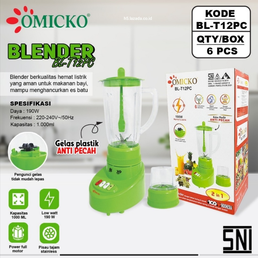 BLENDER KACA OMICKO/ BLENDER PLASTIK OMICKO