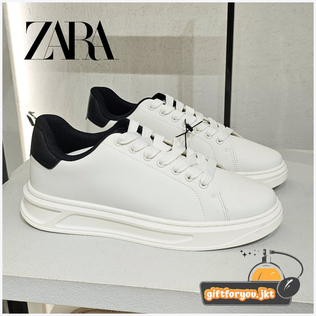 Sepatu Pria Zara Chunky Trainers  Sneakers  Chunky Sole Man Black White Shoes Sepatu Sneakers Pria D