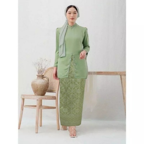 Set baju kurung melayu viral baju malayasia  kondangan / pesta wanita eliza kurung melayu baju malay