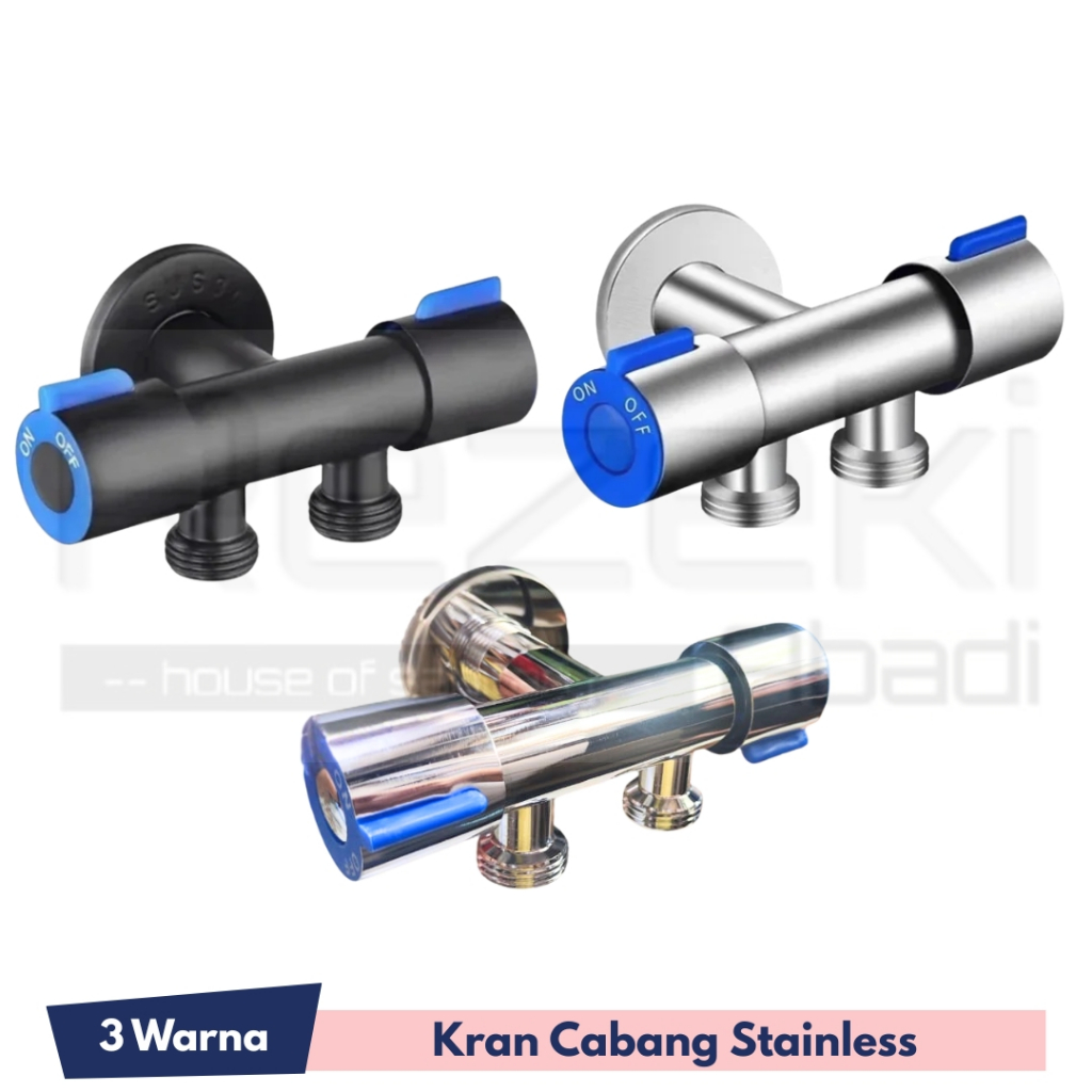 Kran Cabang Stainless Sus304 - Kran Shower - Kran Double Drat