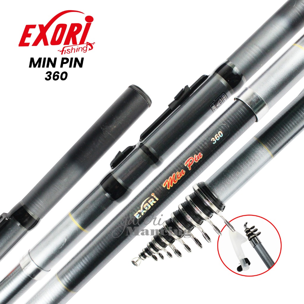 Joran Teleskopik Exori Min Pin 150 s/d 360 | High Carbon | Galeri Mancing