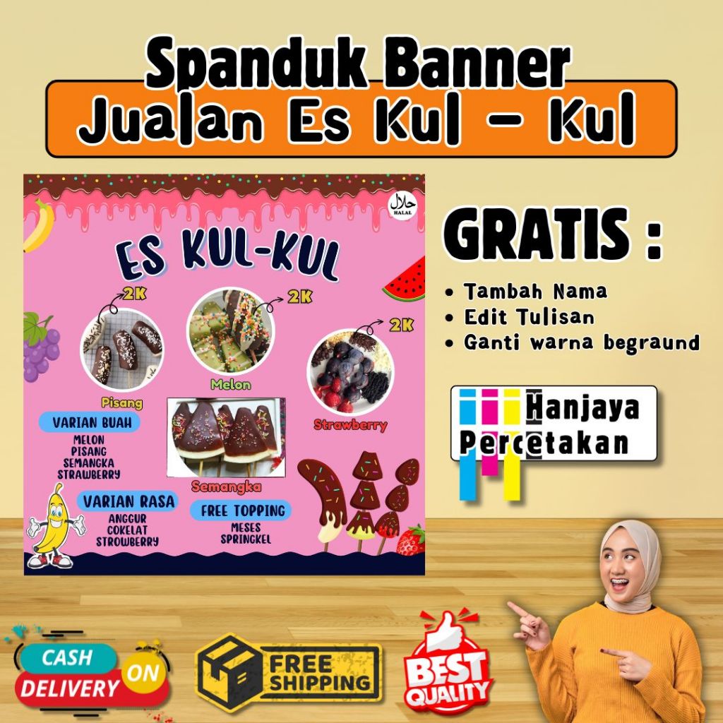 SPANDUK BANNER JUALAN ES KUL - KUL