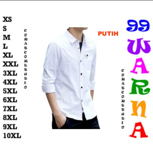 29 WARNA WARNI TC87 COLLECTION THE CLOVER 87 Capybara Shop Shirt Jumbo Big SIze Hem Pria Kemeja Laki