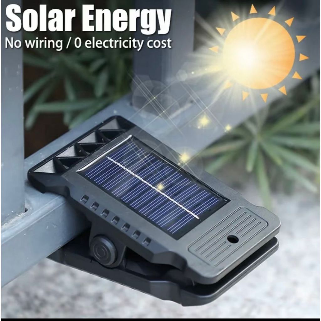 { Omg } Lampu Clip Mini Solar Panel Surya / Lampu Taman Tenaga Surya / Lampu Jepit Lampu Solar Jepit