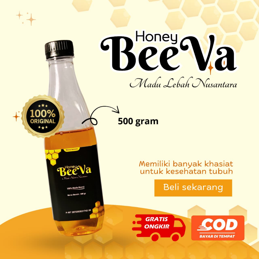 

[500 g] Beeva Honey | Madu Lebah Nusantara | Madu Murni Asli 100% | Madu Lebah Alami Pilihan Terbaik | Membantu Meningkatkan & Menjaga Daya Tahan Tubuh | Pemanis Sehat Kaya Antioksidan