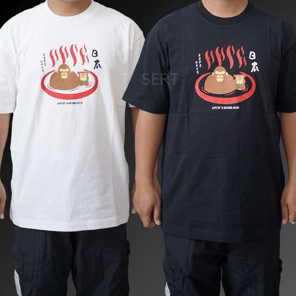 AAPE Onsen Ape Tee Original / Baju Kaos Aape Authenic