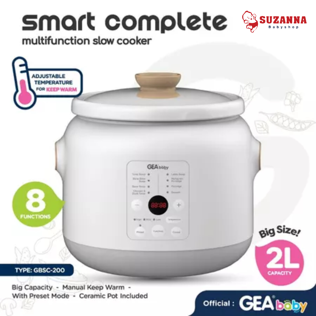 GEA Baby Smart Complete Multifunction Slow Cooker GBSC-200 2 Liter