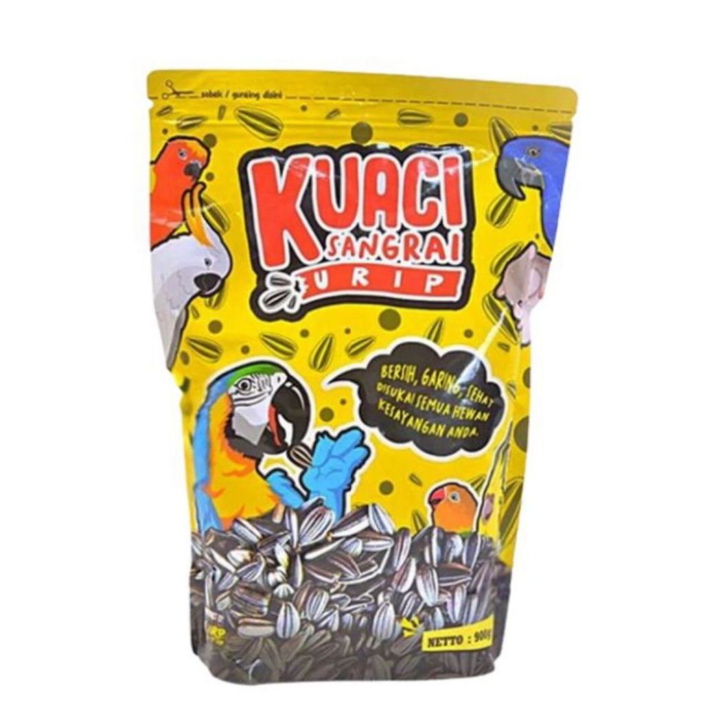 

Kuaci Sangrai Urip, 900g, pakan hewan, bersih,garing,tidak berdebu
