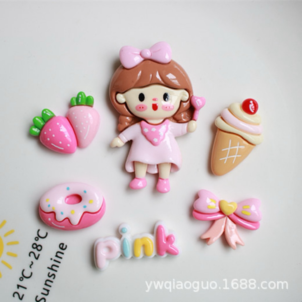 Clay Resin Anak Cewek Lucu Strawberry/Clay Resin Anak Lucu Pink