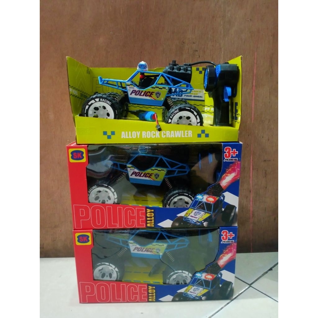 mainan mobil remot control polisi alloy