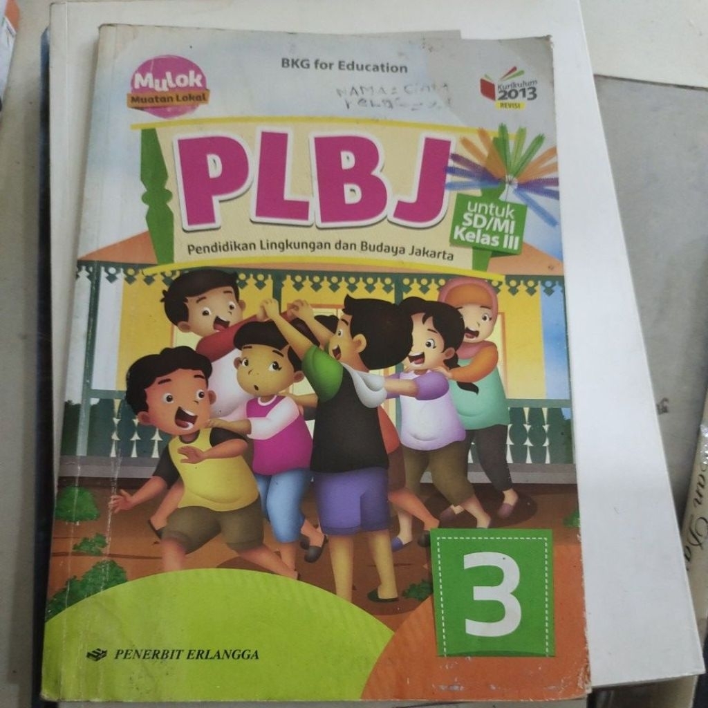 buku pendidikan plbj untuk SD kelas 3 kurikulum 2013 revisi Erlangga