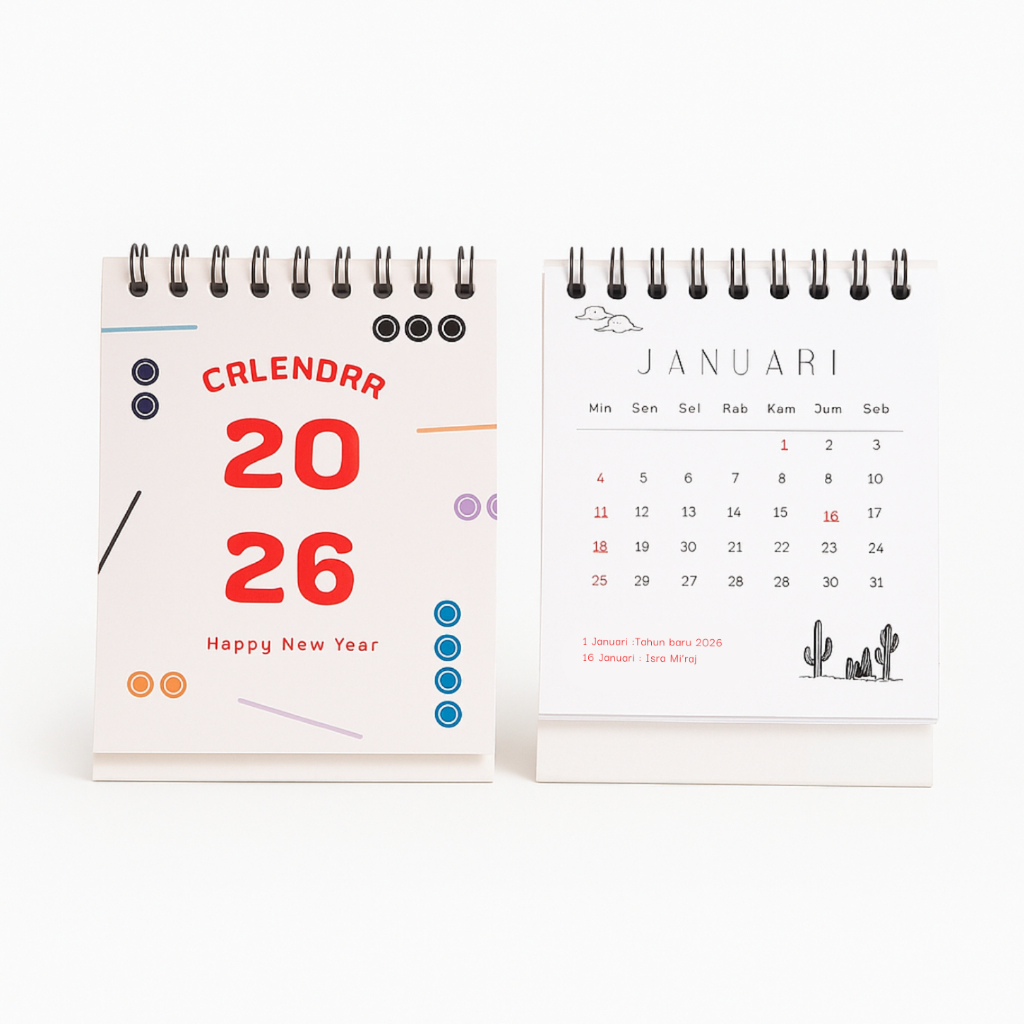 

KALENDAR 2026 / KALENDER MEJA / KALENDER MINI / CALENDAR 2026 AESTHETIC