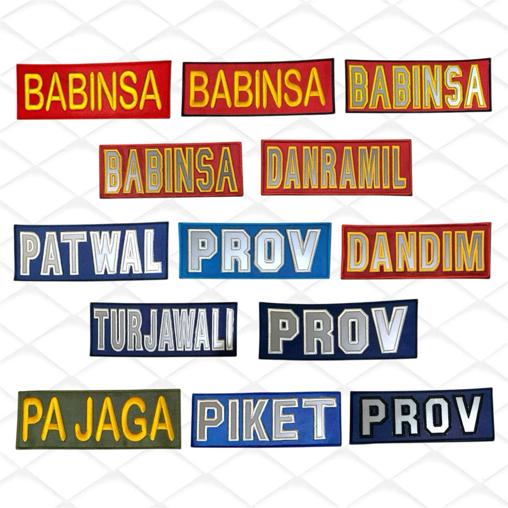 TULISAN BABINSA/PATWAL/TURJAWALI  UNTUK BAN LENGAN FULL PEREKAT