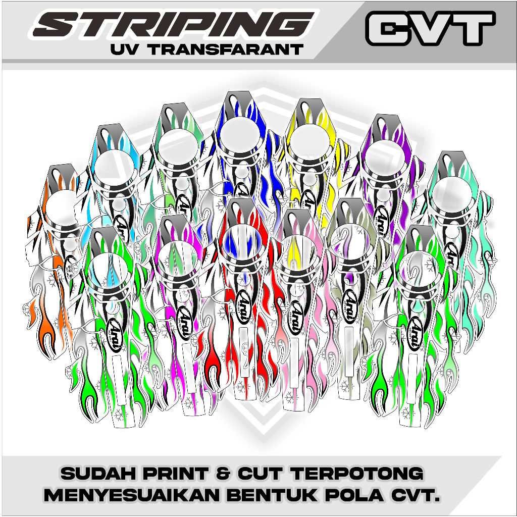 STICKER VARIASI BLOK CVT/STIKER CVT TRANSPARAN BENING UV BEAT FI ESP(2016-2019)/SCOOPY ESP(2017-2020