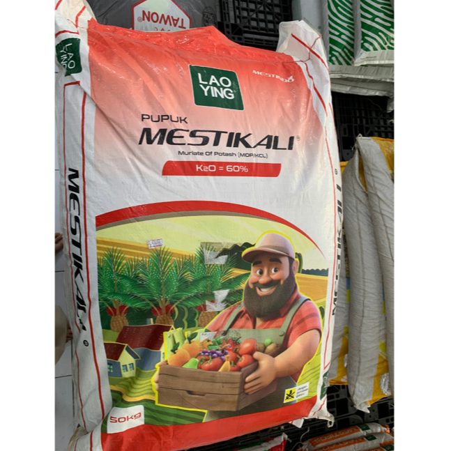 Pupuk Mestikali Lao Ying K2O 60% – Muriate of Potash (MOP/KCL) 50 kg