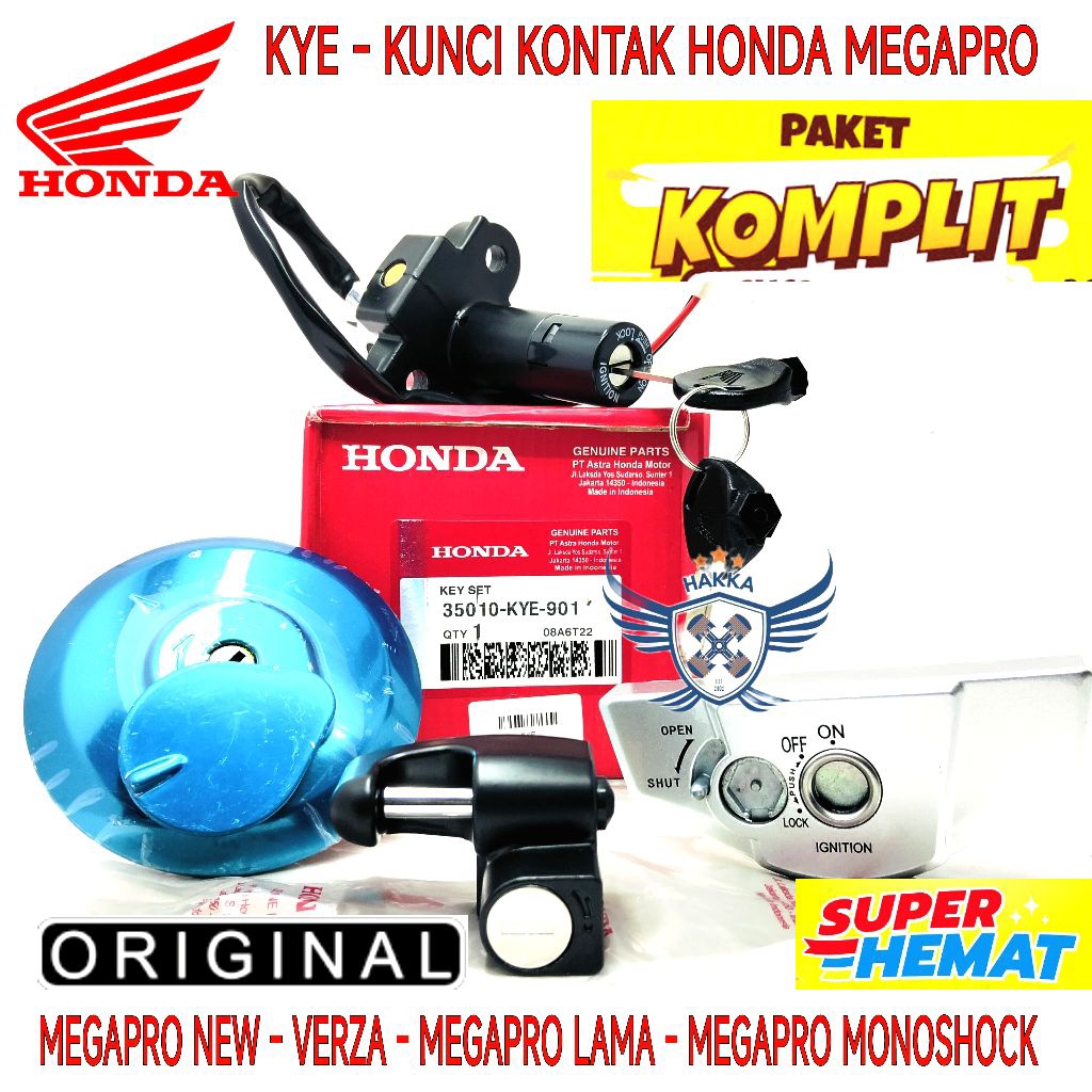 KYE ORIGINAL KUNCI KONTAK HONDA MEGAPRO NEW, KUNCI KONTAK HONDA VERZA, KUNCI KONTAK HONDA MEGAPRO LA