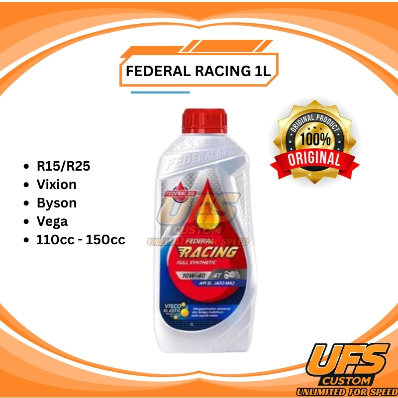 Oli Federal Racing 1L – Oli Motor Matic & Sport Full Synthetic Terbaik