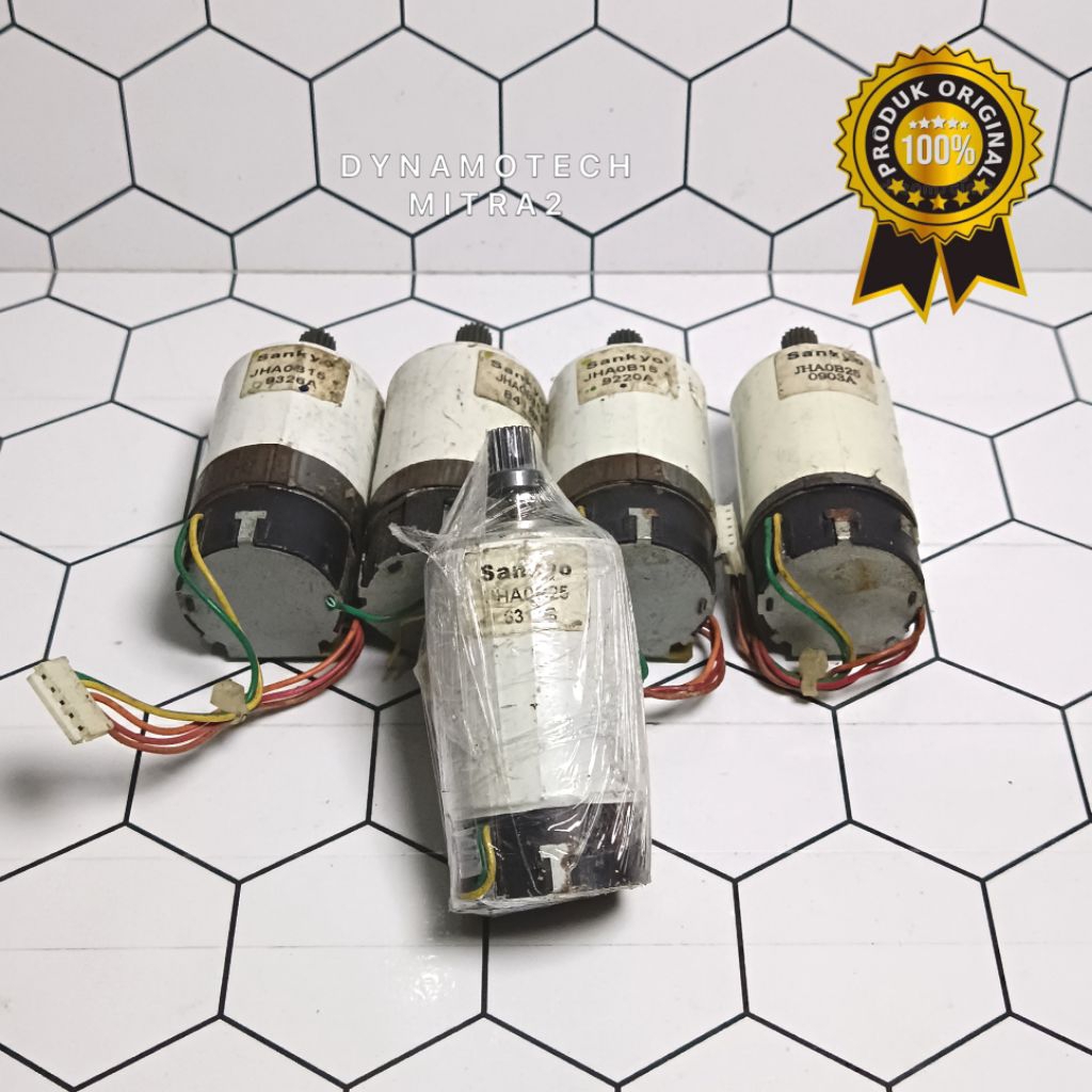 Dinamo DC Motor 24V 4900RPM Brushed Sankyo + Encoder Serbaguna.