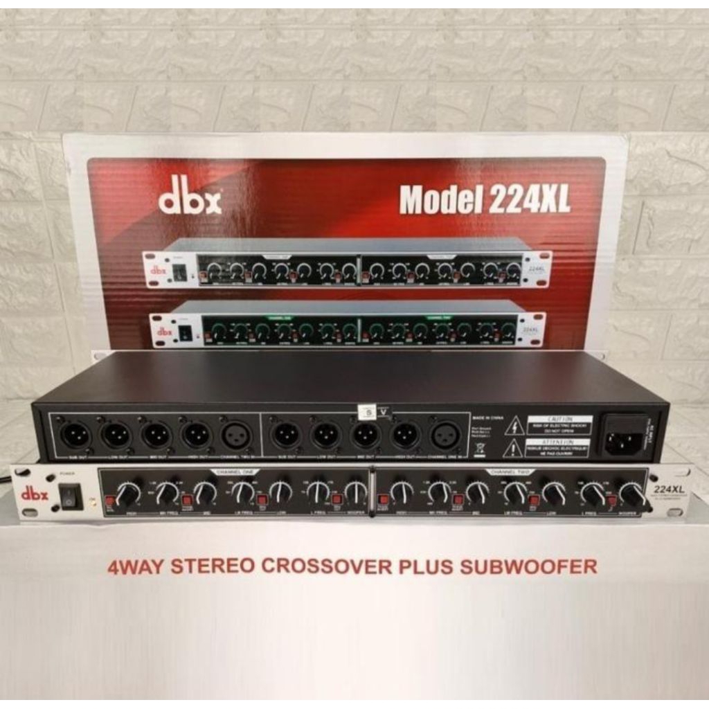 Dbx Crossover 224xl Audio Krosover 4Way Stereo Plus Subwoofer Dbx 224XL