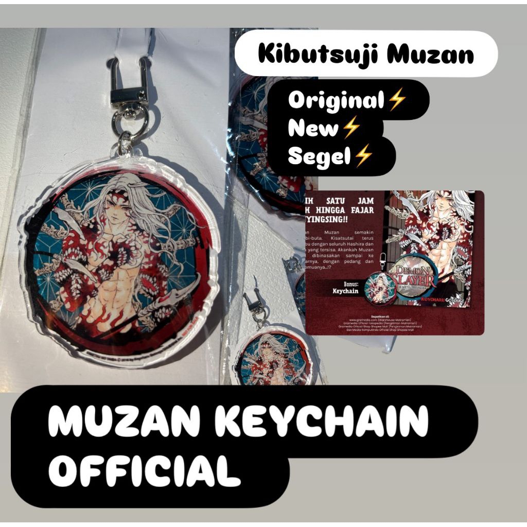 MUZAN KEYCHAIN OFFICIAL KIBUTSUJI MUZAN DEMON SLAYER [ORIGINAL NEW SEGEL]