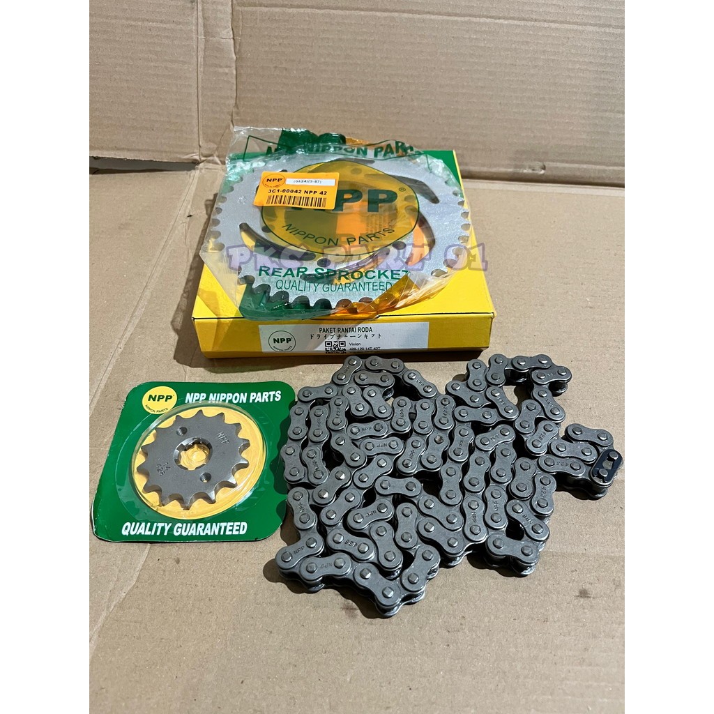 Gear Ger Depan Belakang Set Komplit - Vixion Lama, Vixion New, MX King ( 3C1 ) - NPP