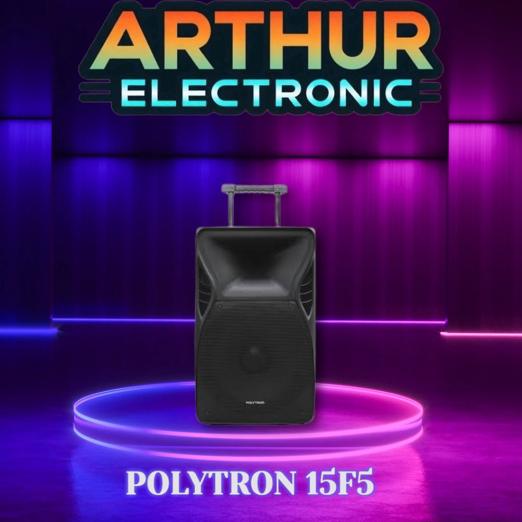 POLYTRON PASPRO 15F5 / PASPRO15F5 SPEAKER BLUETOOTH - mic bawaan 2pcs