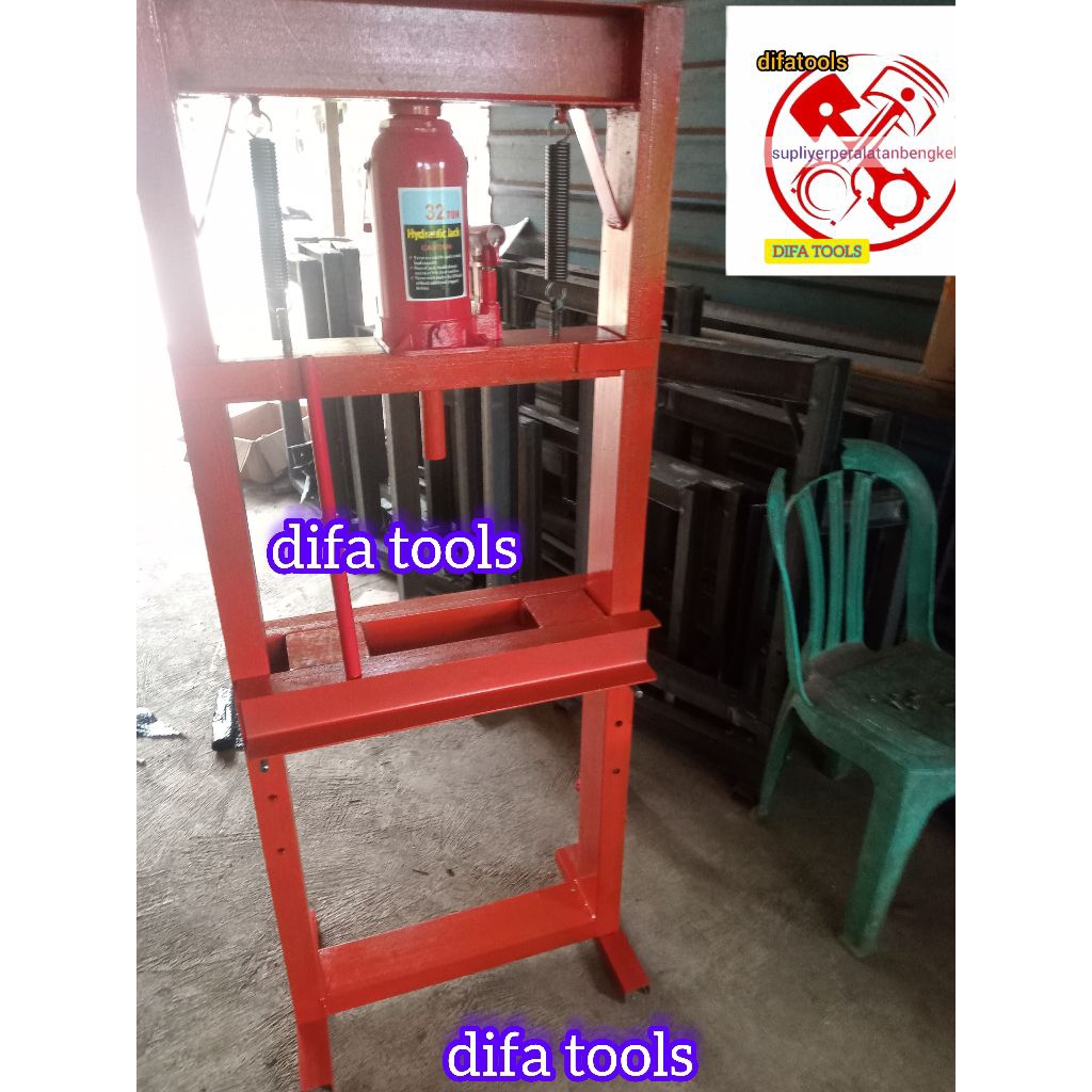 RANGKA PRESS MULTIFUNGSI PRESS 32 TOn (*Rangka press* Meja press* Dongkrak hidrolik 32 TonBONUS ALAT