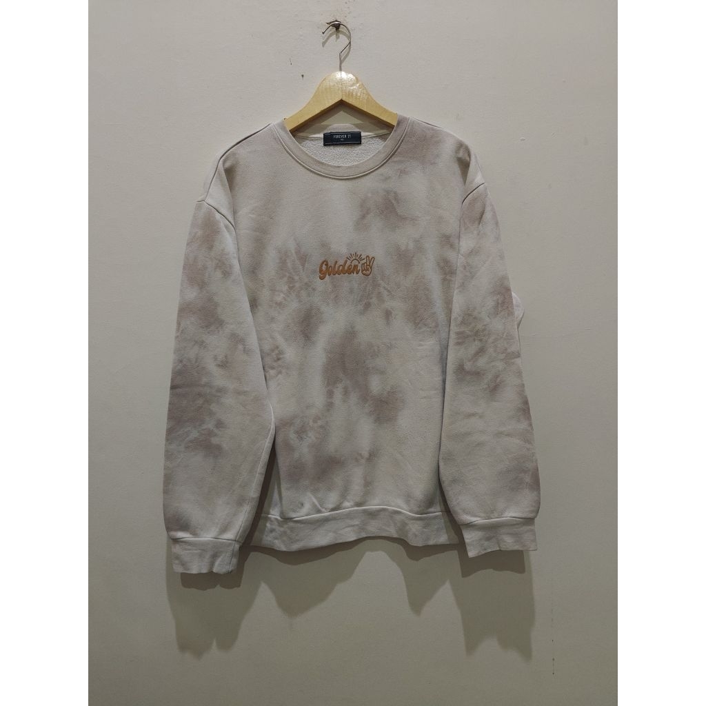 Crewneck Sweater Sweetshirt Forever 21 men tie die