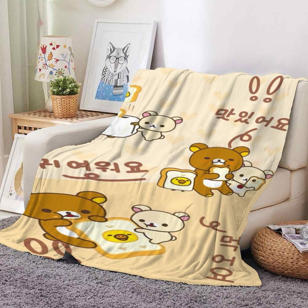 [PREORDER] Selimut Flanel Rilakkuma 150x200 cm – Lembut & Nyaman untuk Segala Musim