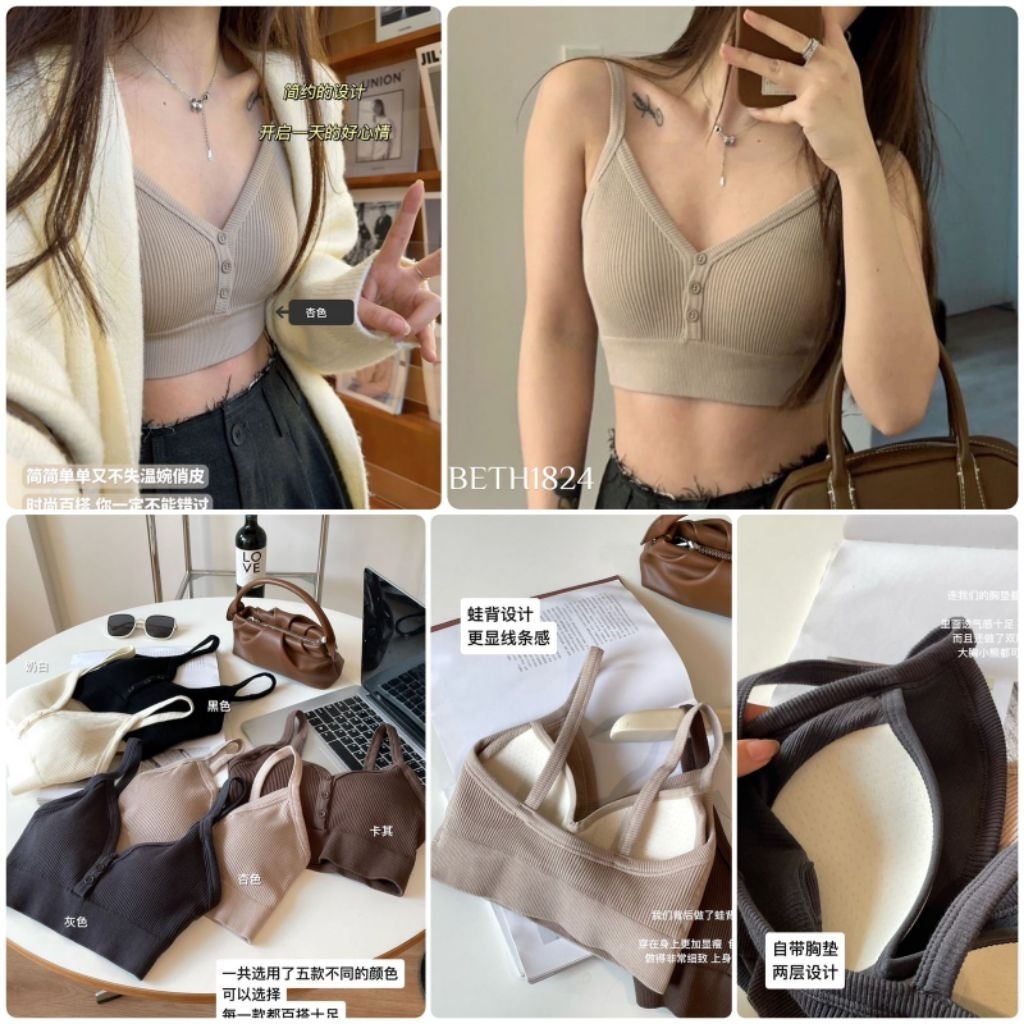 tank top wanita tank top bra tank top knit premium tank top terbaru import korean style import bkk b
