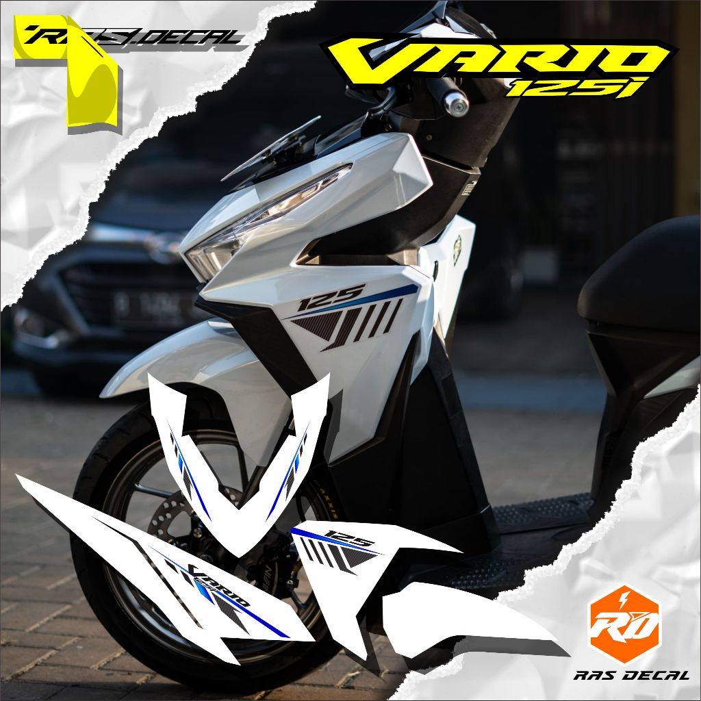 STIKER STRIPING VARIO LED OLD 125 i TRANSPARAN  - STRIPIING TRANSPARAN VARIO LED 125/150 OLD