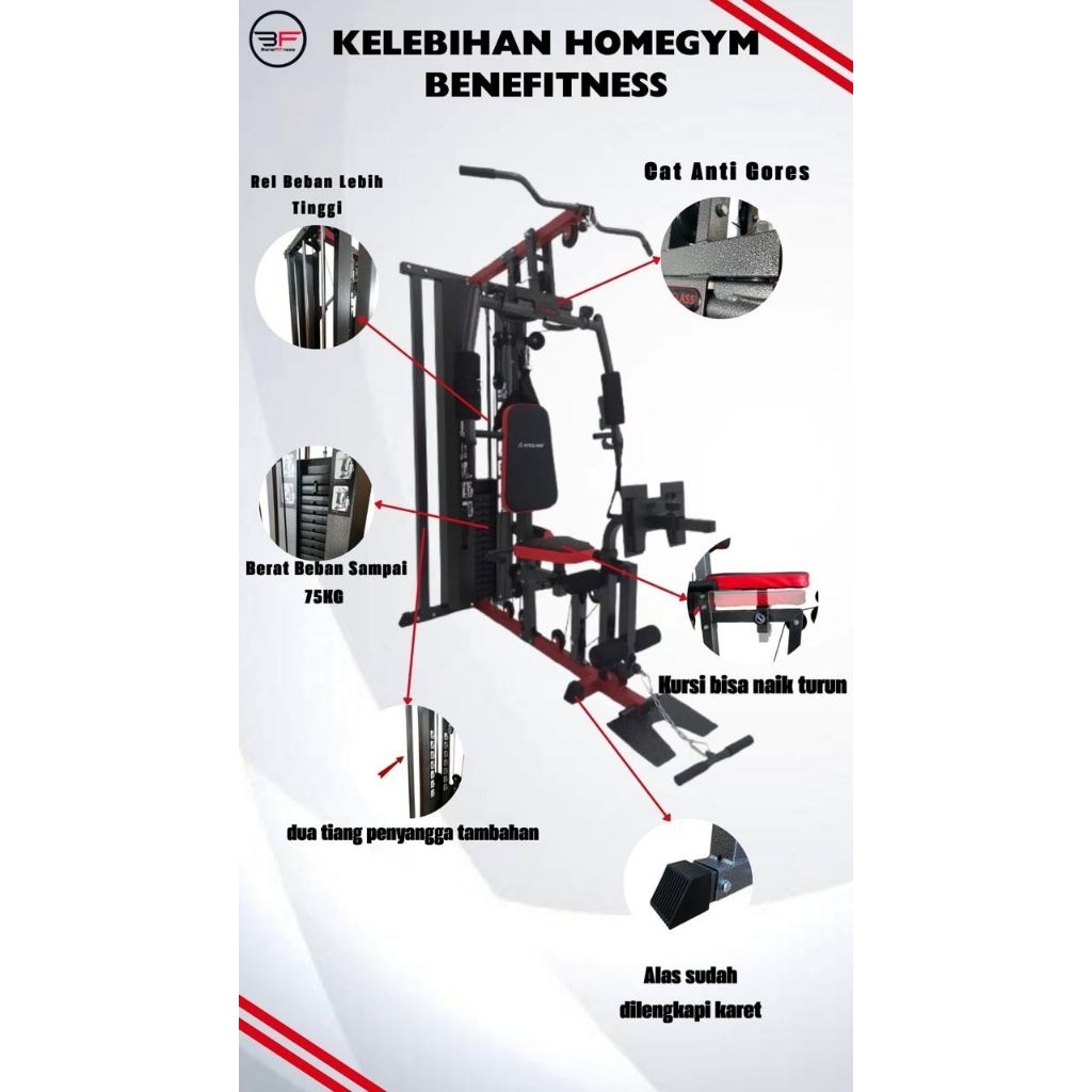Home Gym TERKOMPLIT DAN TERKOKOH DI INDONESIA HG 807 LEGpress 1 sisi HG 6503 3 sisi Alat Fitness