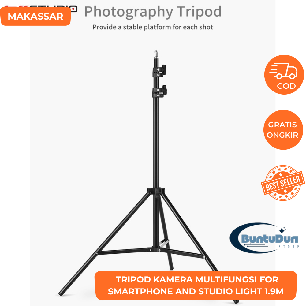 Tripod Kamera Multifungsi for Smartphone and Studio Light 1.9M