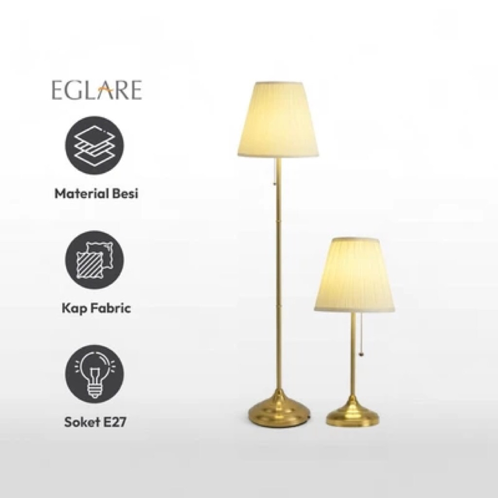 EGLARE SPENCER LAMPU LANTAI STANDING E27 BRASS/AZKO EGLARE FLOOR LAMP SPENCER AGED BRASS/ACE HARDWAR