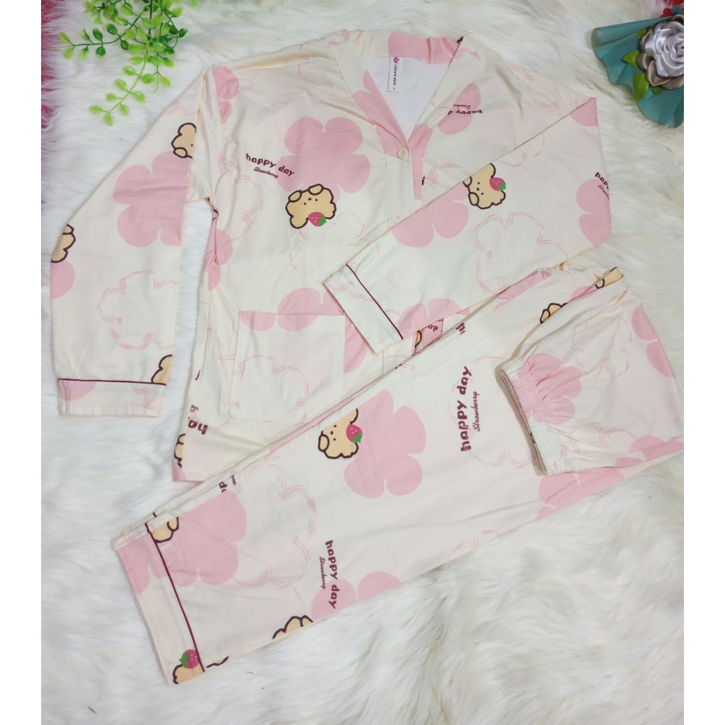 Piyama organik cup bra premium import PP kancing cup bra premium import