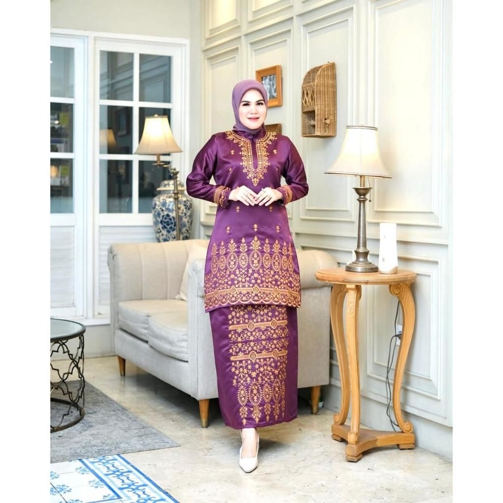 SET BAJU KURUNG BORDIR MALAYSIA~BAJU KURUNG PESTA KONDANGAN MEWAH~BAJU KURUNG MELAYU BORDIR MEWAH~BA