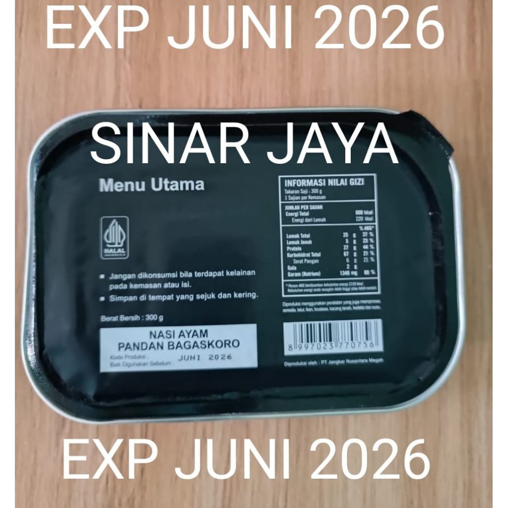 RANSUM TNI NARAGA MAKANAN SIAP SAJI ECERAN GRATIS PEMANAS EXP JUNI 2026