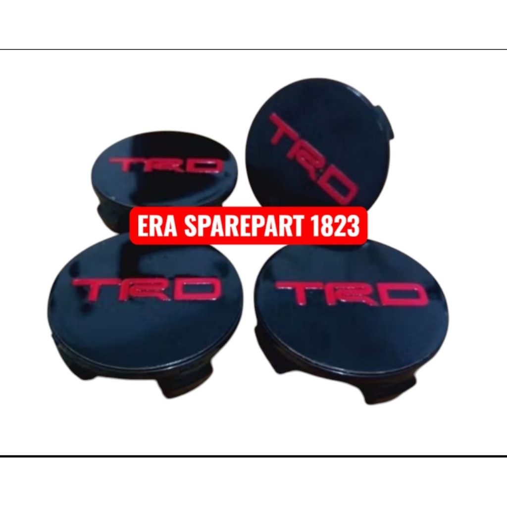 DOP RODA AS TUTUP VELG TRD INNOVA RUSH TULISAN MERAH DIAMETER 6,2cm ORIGINAL