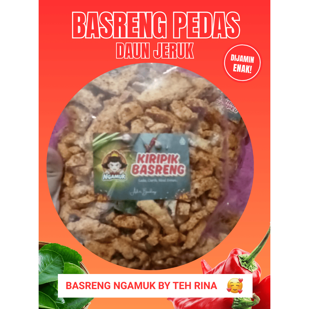 

Basreng Pedas Daun Jeruk Enak Murah 250gr