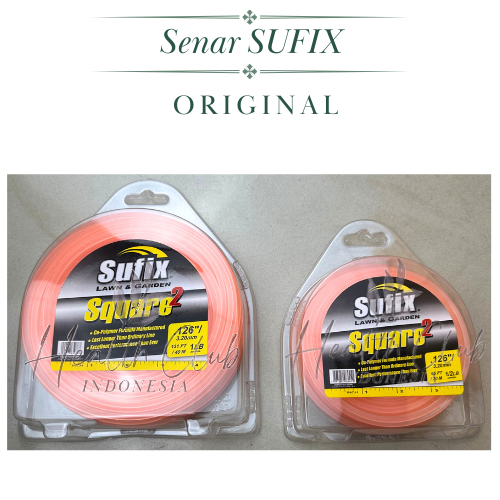 SUFIX Senar Nylon 3.2mm Mesin Potong Rumput Sufix 1 LB & 1/2 LB - Senar Nylon Mesin Potong Rumput 1L
