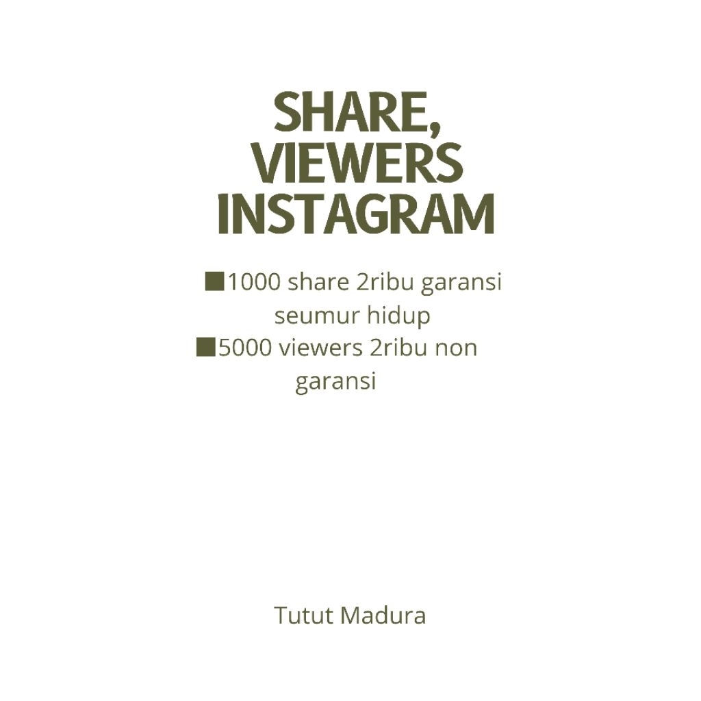 SHARE, VIEWERS INSTAGRAM