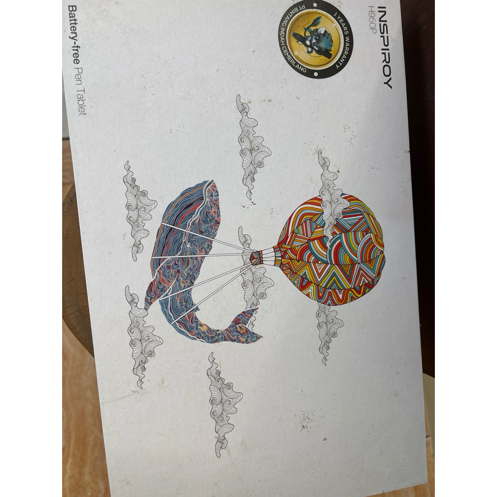 preloved huion pen tablet gambar inspiroy H950P