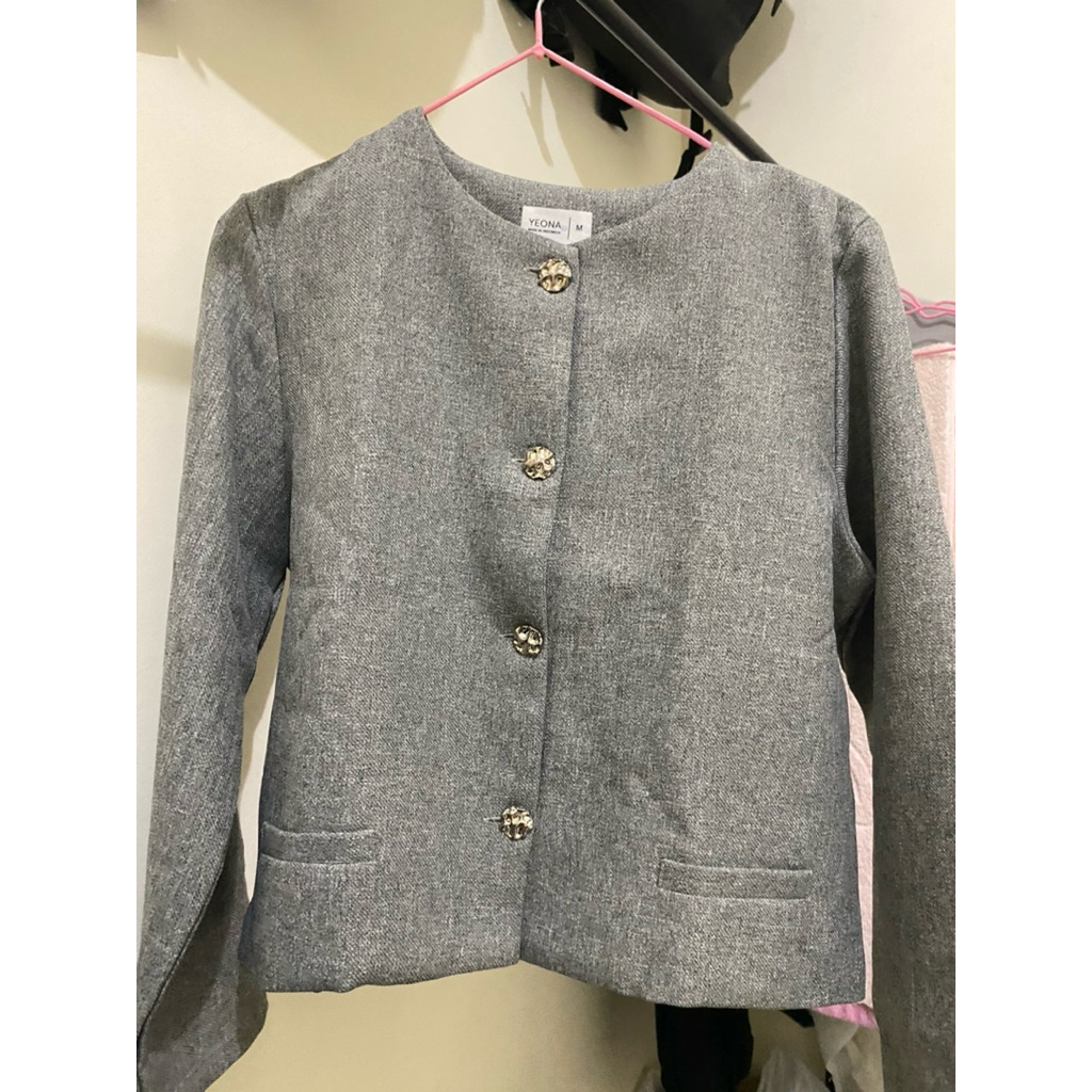 pl blazer yeona grey uk m