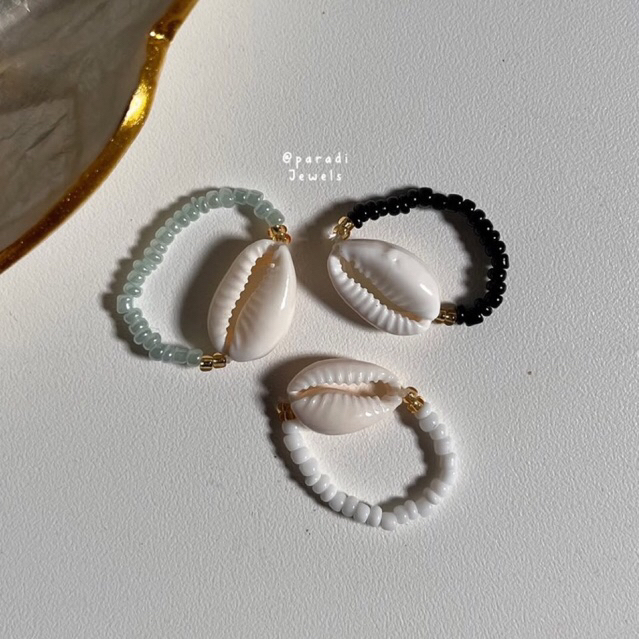 Cincin Beads Mix Kerang Laut