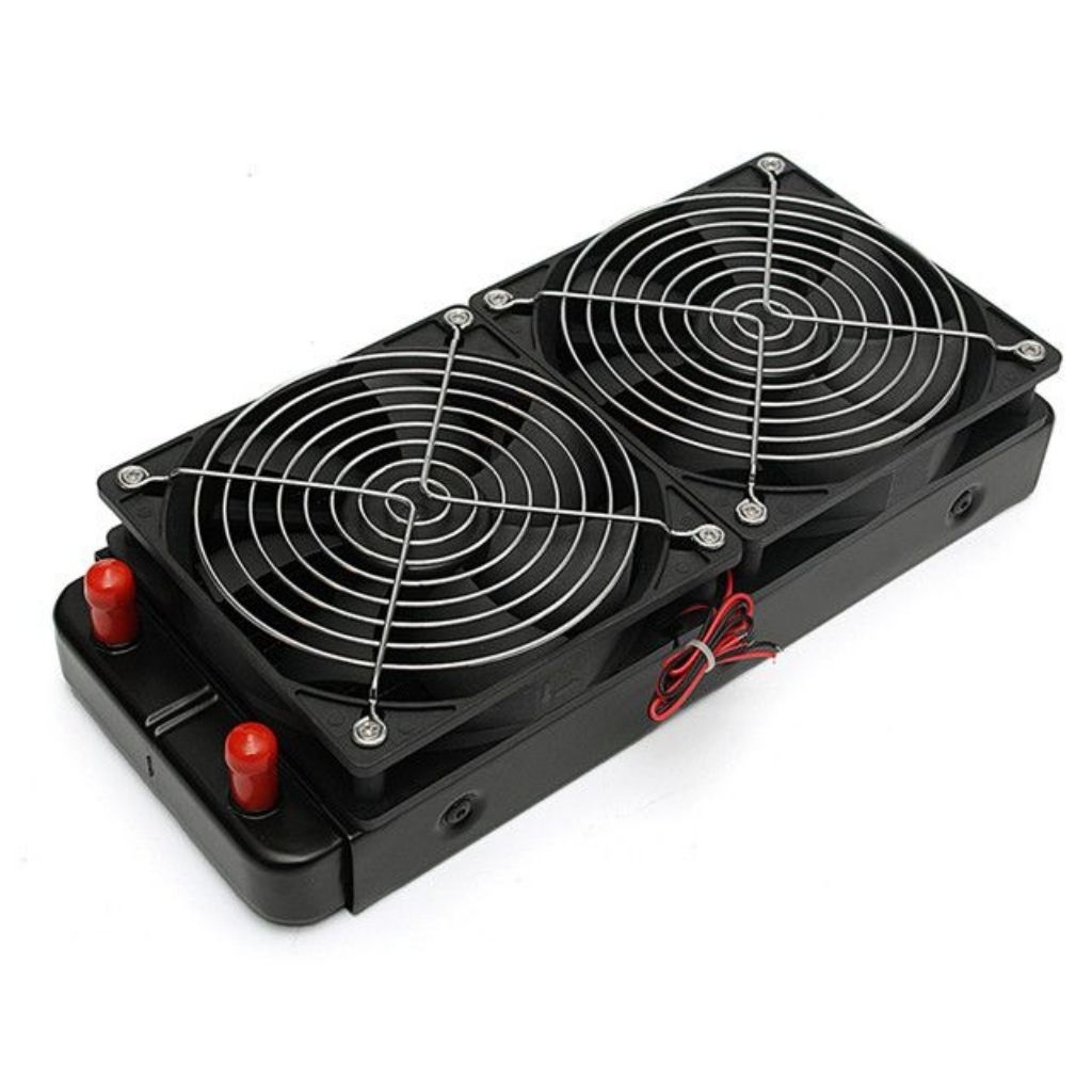 Radiator 24cm 240mm 2x Fan 12cm 120mm Watercooling Waterblock Water Cooling Block Heatsink Peltier C