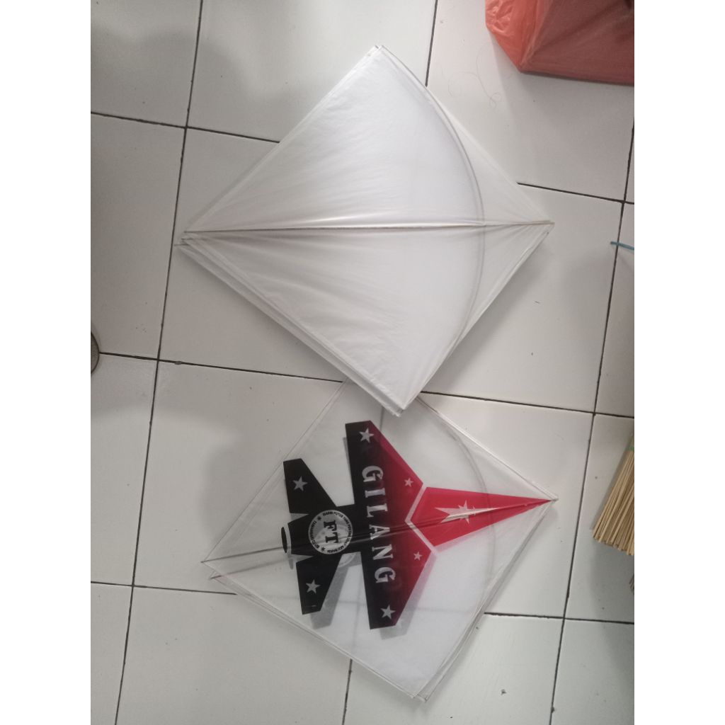 layang - layang seot standart 50pcs kertas minyak warna putih