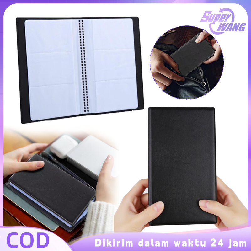 Album Buku Kartu Nama 120slot File Kartu Nama PVC Map Kartu Nama Penyimpanan Folder Kartu Nama