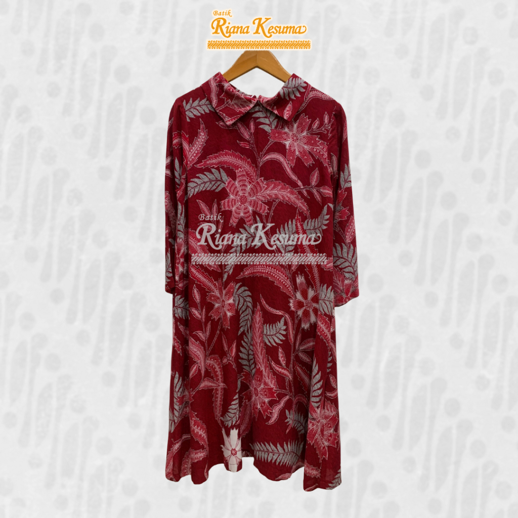 Batik Riana Kesuma - Dress Batik Maroon