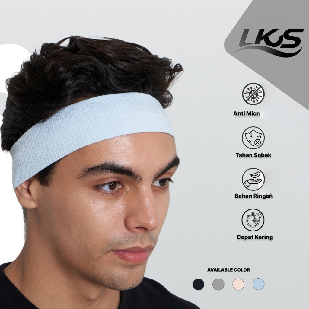 Headband Olahraga Pria ANTI SLIP Headband Bandana Olahraga Bola Basket Gym Fitness Yoga Running Tenn